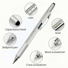 6 in 1 Multi Function Tool Pen