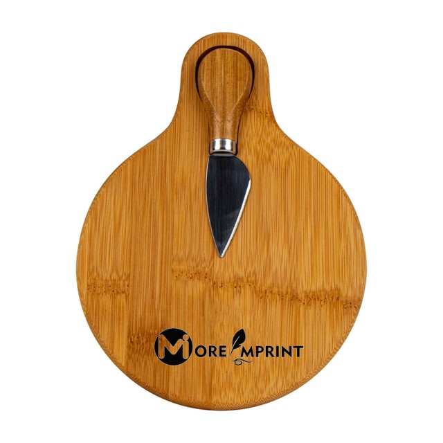Small Bamboo Cutting Board with Cheese Knife