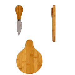 Small Bamboo Cutting Board with Cheese Knife