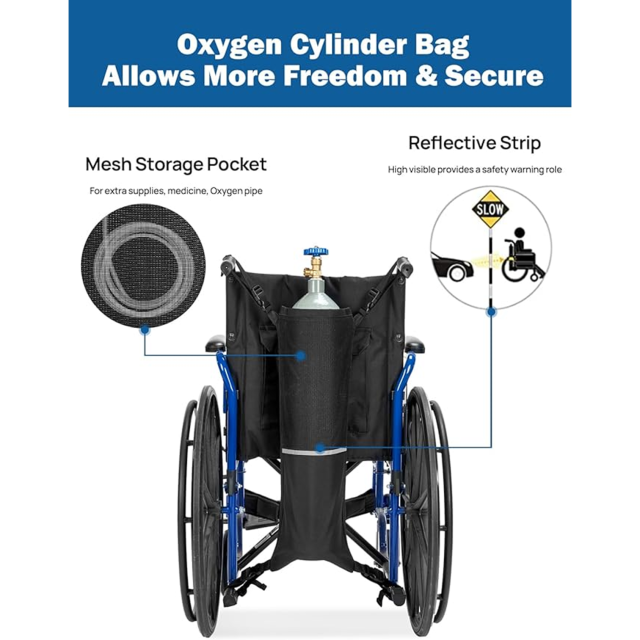 Oxygen Tank Holder for Wheelchair