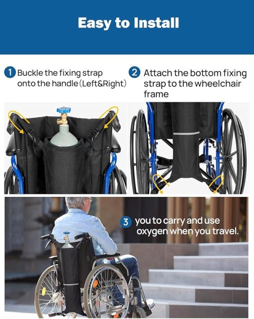 Oxygen Tank Holder for Wheelchair
