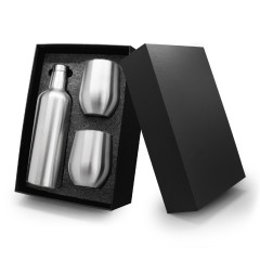 3 PC Stainless Wine Bottle & Tumbler Set