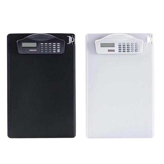 Letter Size Clipboard w/Dual Power Calculator Clip