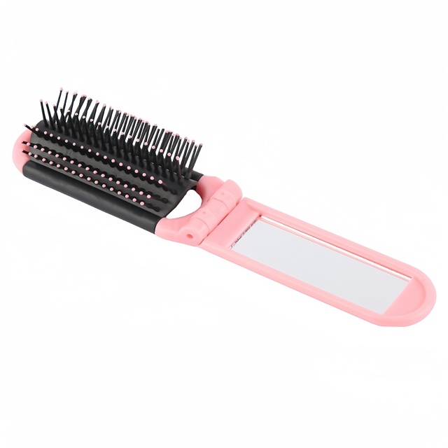 Kwik Fix Folding Brush With Mirror