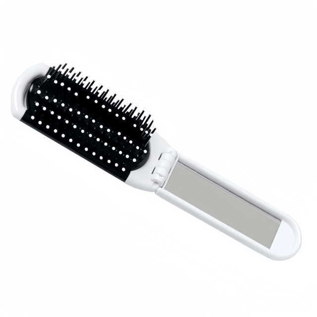 Kwik Fix Folding Brush With Mirror