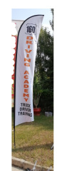 Bow Flag/Feather flag 15 ft. Height Carbon Fiber Kit (Pole Set, Metal Ground Stake &Carry Bag/Double Sided Print)