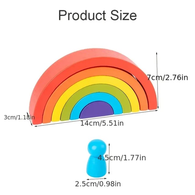 Colorful Rainbow Blocks Set