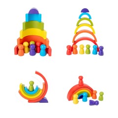 Colorful Rainbow Blocks Set