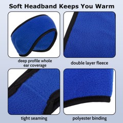 Promotional Two-Color Fleece Headband/Ear Band-Embroidery