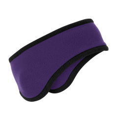 Promotional Two-Color Fleece Headband/Ear Band-Embroidery