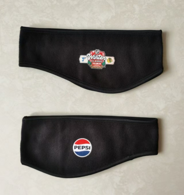 Promotional Two-Color Fleece Headband/Ear Band-Embroidery