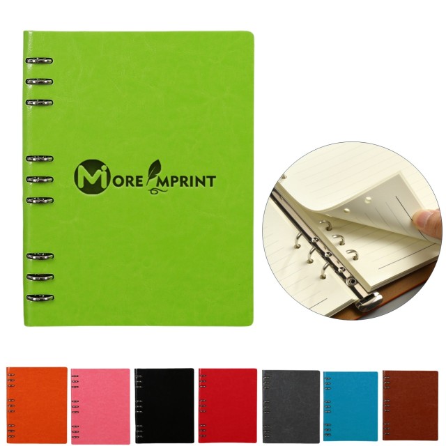 B5 PU Leather 9 Hole Loose Leaf Notebook