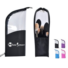 Makeup Brush Organizer Bag Cosmetic Stand-Up Holder