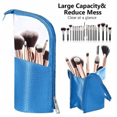 Makeup Brush Organizer Bag Cosmetic Stand-Up Holder