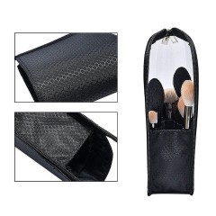 Makeup Brush Organizer Bag Cosmetic Stand-Up Holder