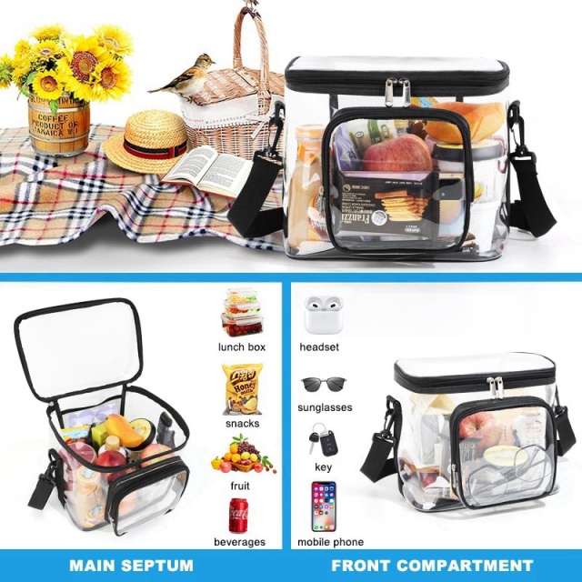 PVC Plastic See Through Lunch Bag