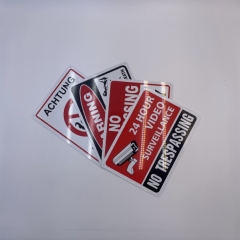 Reflective Custom Aluminum Security Plate