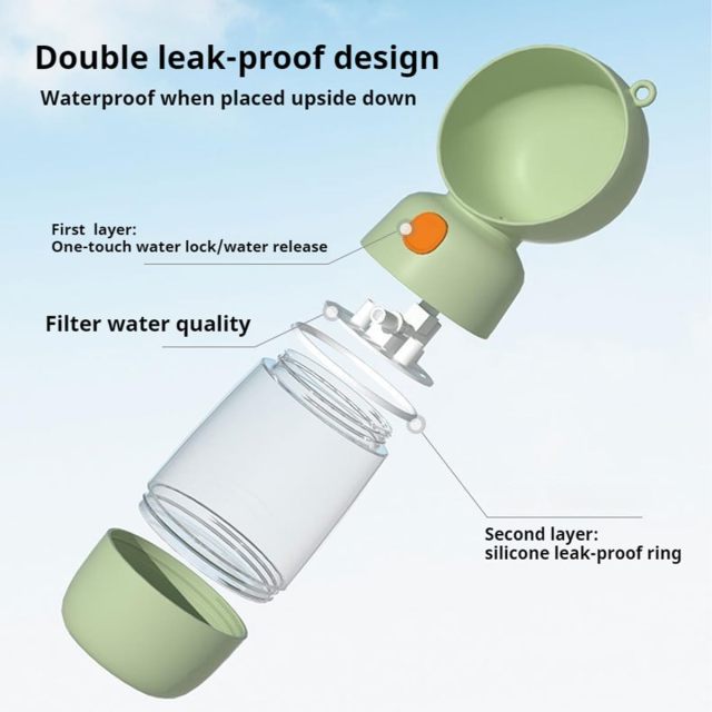 Outdoor Portable Pet Water Bottle and Food Bowl for dog cat