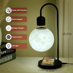 Floating Moon Lamp with Wireless Phone Charger