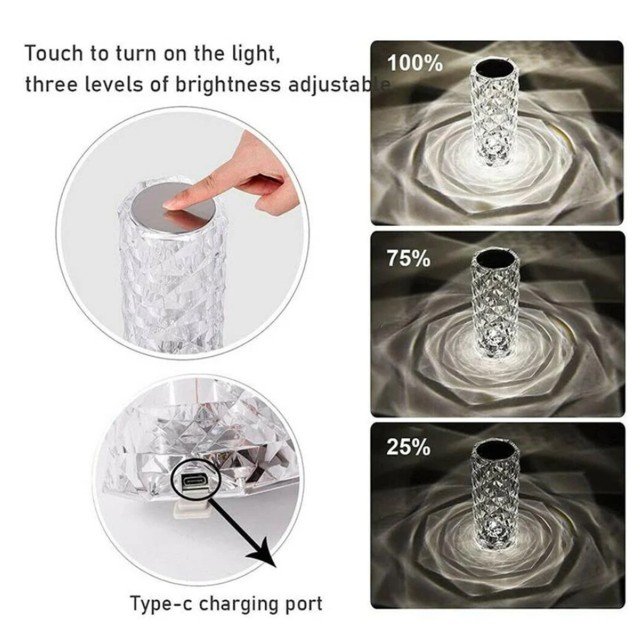 LED Crystal Diamond Table atmosphere Lamp Night Light