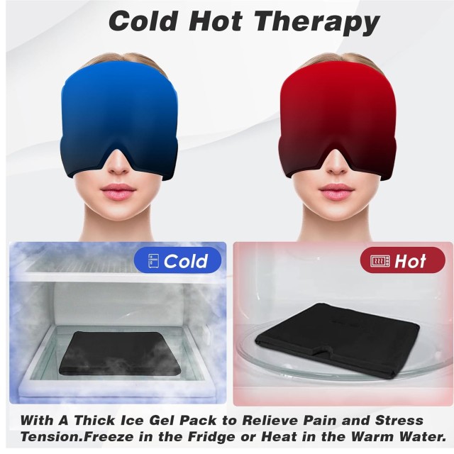 Headache/Migraine Relief Cap Ice Head Wrap Cold/hot therapy
