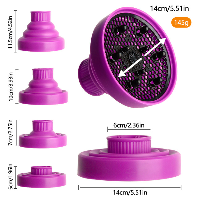 Foldable Silicone Hair Dryer Diffuser