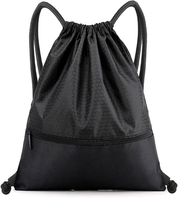 Drawstring Backpack Sports Water Resistant String Bag