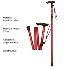 Aluminum Alloy Foldable Walking Stick Hiking Trekking Poles