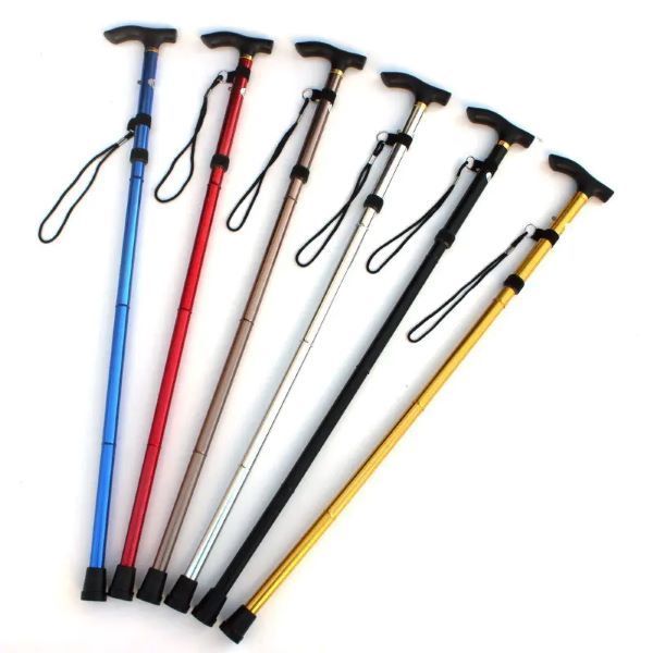 Aluminum Alloy Foldable Walking Stick Hiking Trekking Poles