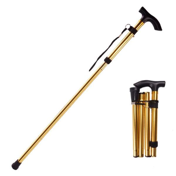 Aluminum Alloy Foldable Walking Stick Hiking Trekking Poles