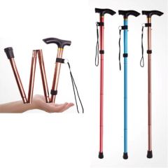 Aluminum Alloy Foldable Walking Stick Hiking Trekking Poles