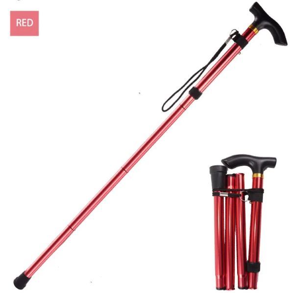Aluminum Alloy Foldable Walking Stick Hiking Trekking Poles
