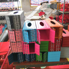 Metal Tissue Box Shipping Container Creative Tissue Box Storage Case Table Decoration for Home Office Cafe Restaurant