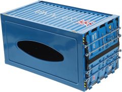 Metal Tissue Box Shipping Container Creative Tissue Box Storage Case Table Decoration for Home Office Cafe Restaurant