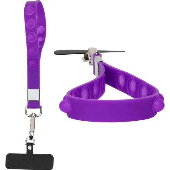 Customized 2-in-1 Push Pop Stress Reliever Phone and Keychain Wristlets