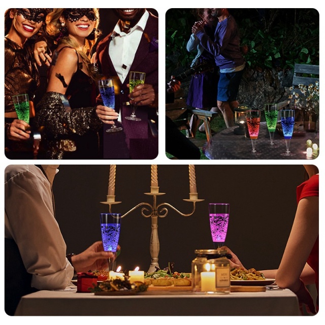 LED Champagne Glass