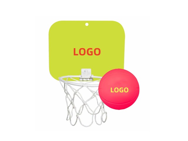 Mini Basketball Backboard w/4" Unimprinted Foam Basketball