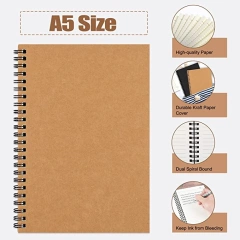 A5 5" x 8" wire bound lined page Spiral Steno Memo Notebook Journal