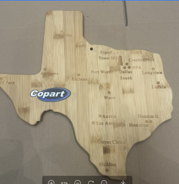 USA/ State shaped Bamboo Cutting Board