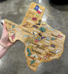 USA/ State shaped Bamboo Cutting Board