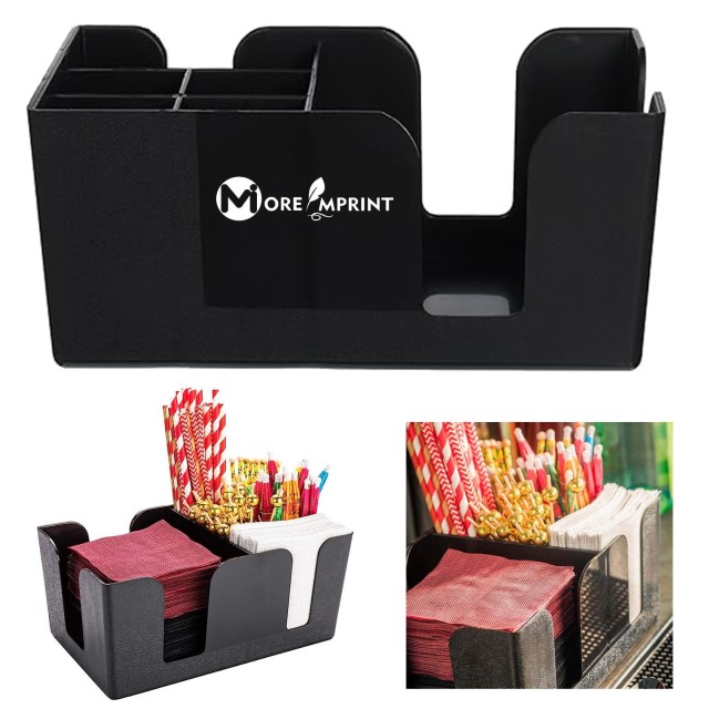 Bar Caddy, 1 Pebbled Napkin Holder - 6 Compartments
