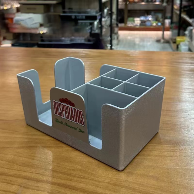 Bar Caddy, 1 Pebbled Napkin Holder - 6 Compartments