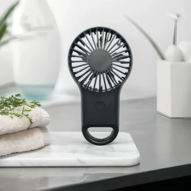 Mini Hand Fan with Carabiner (USB Type)