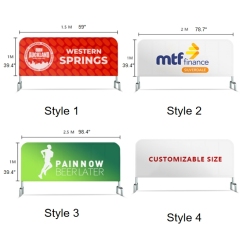 3x8ft Mall Event Barrier Cover Advertising Fence Sleeve