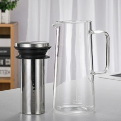 1L Pour Over Cold Brew Coffee Server Glass Jug Carafe