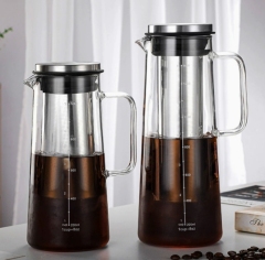 1L Pour Over Cold Brew Coffee Server Glass Jug Carafe