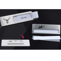 Stainless Steel Lapel Pin Name Badge Metal Staff ID Tag