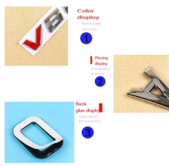ABS Plastic Car Rear Badge Auto Chrome Emblem 3D Sticker