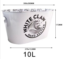 10L 2.6gal metal tin cooling ice bucket tub