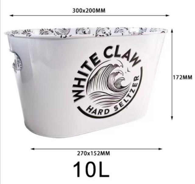 10L 2.6gal metal tin cooling ice bucket tub